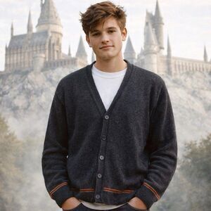 Harry Potter Gryffindor Wool Cardigan Sweater Unisex M Scotland Wizarding World